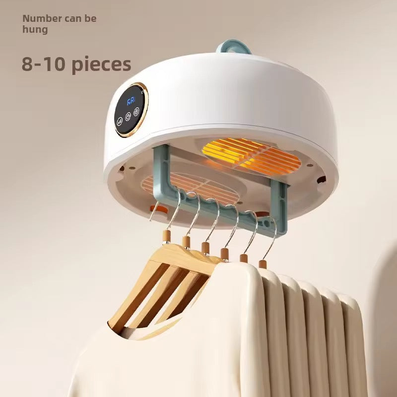 Sèche-linge suspendu intelligent portable, 68 ℃   Minuterie de température constante, silencieuse à séchage rapide (1,6 kg de grande capacité)