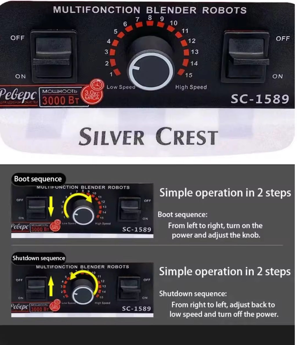 Mixeur Blender 2 en 1 - Grande capacité