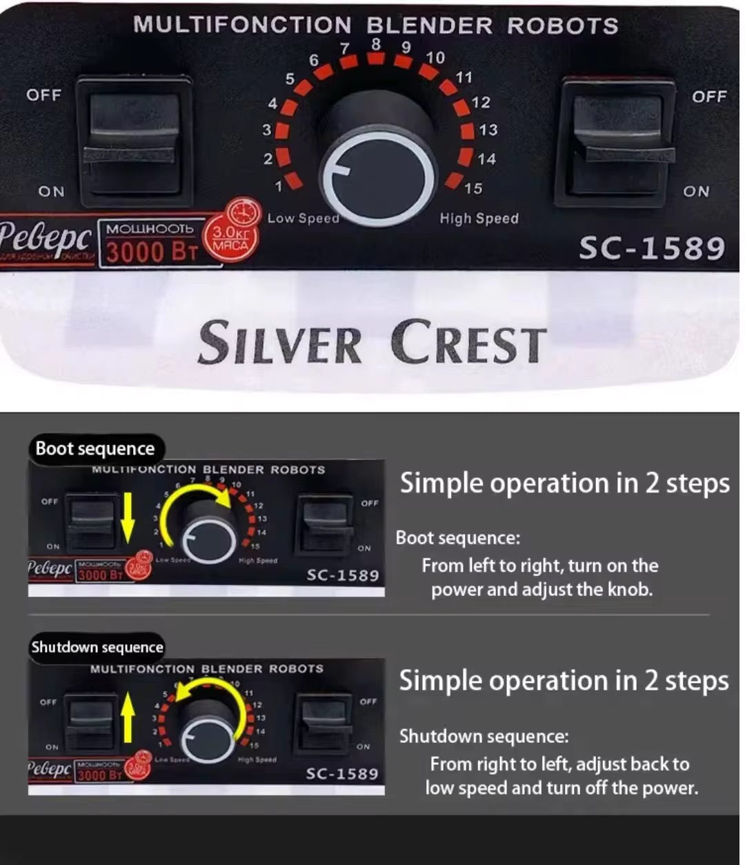 Mixeur Blender 2 en 1 - Grande capacité