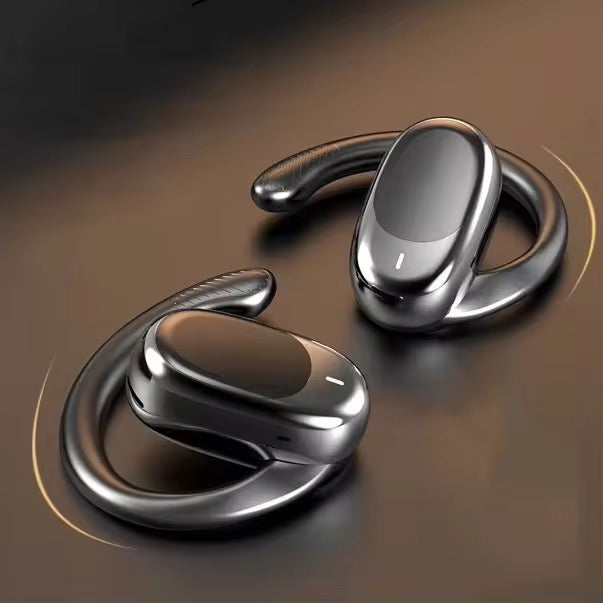 Écouteurs Ouverts Luxe Chromé – Son Panoramique 360° & Confort Total
