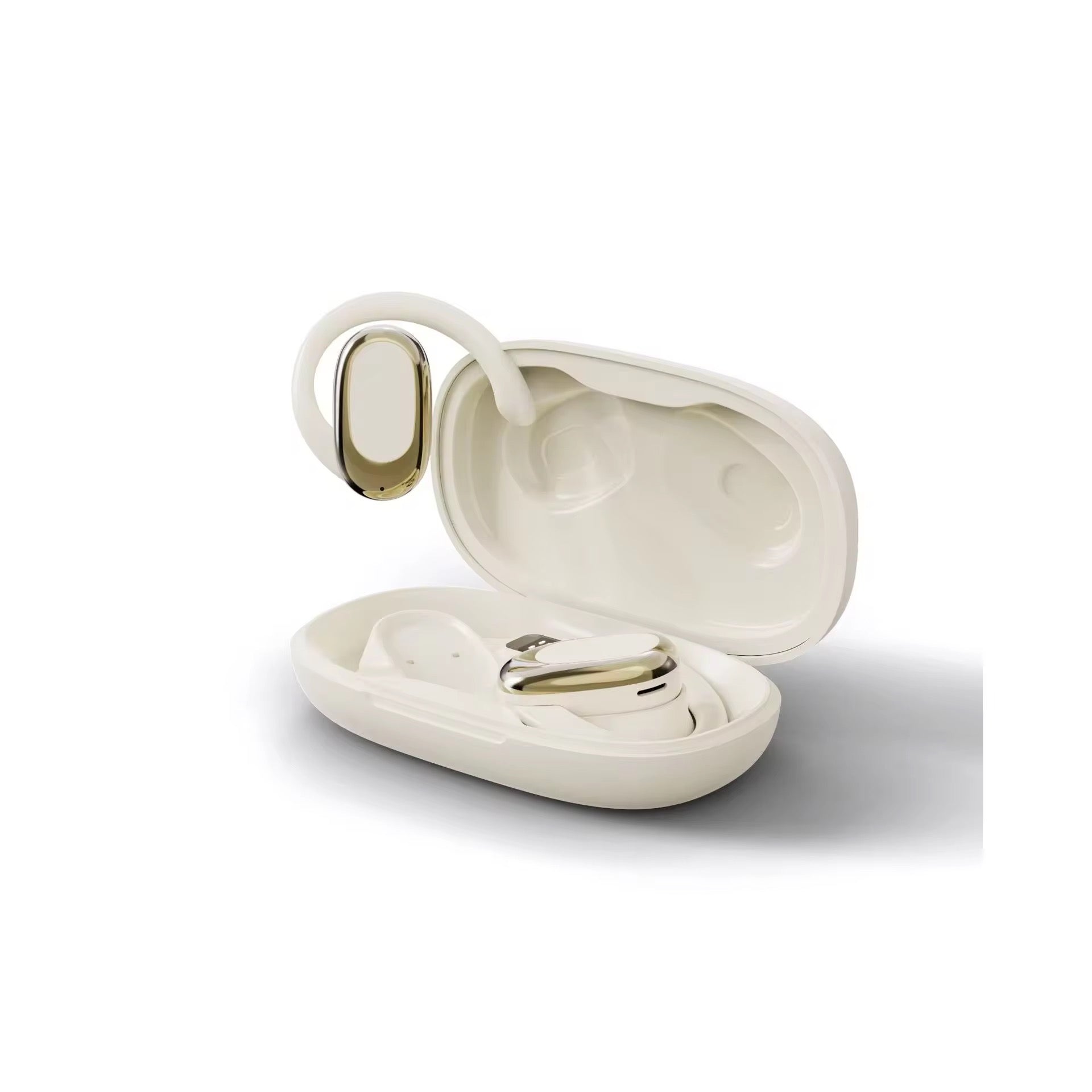 Écouteurs Ouverts Luxe Chromé – Son Panoramique 360° & Confort Total