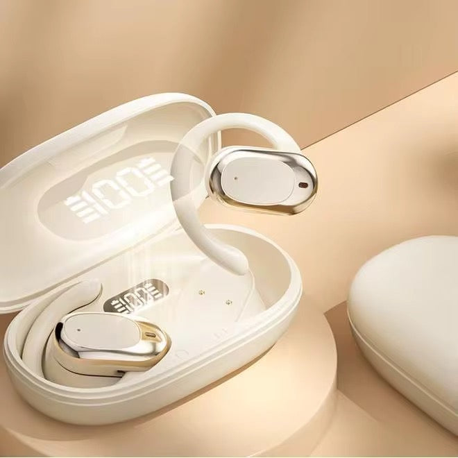 Écouteurs Ouverts Luxe Chromé – Son Panoramique 360° & Confort Total