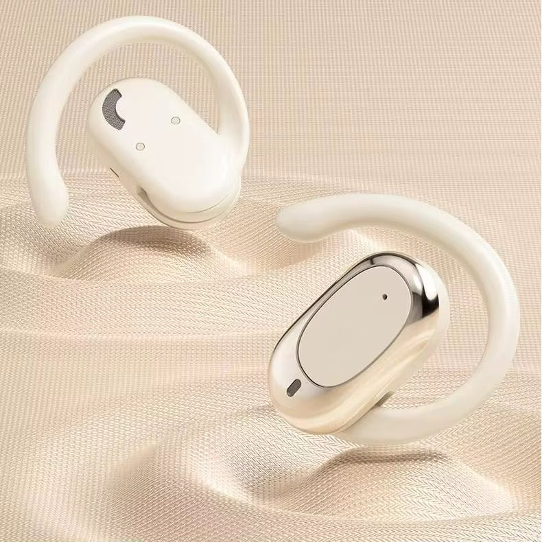 Écouteurs Ouverts Luxe Chromé – Son Panoramique 360° & Confort Total